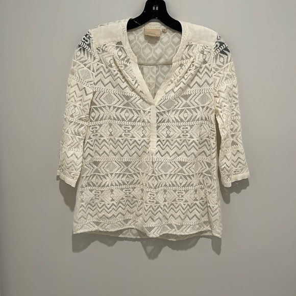 Anthropologie Tops - Anthropologie cream blouse | XS